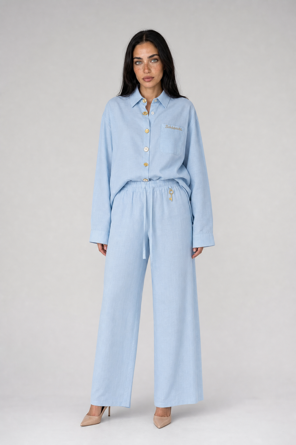 Suri Linen Set - Baby Blue - 1