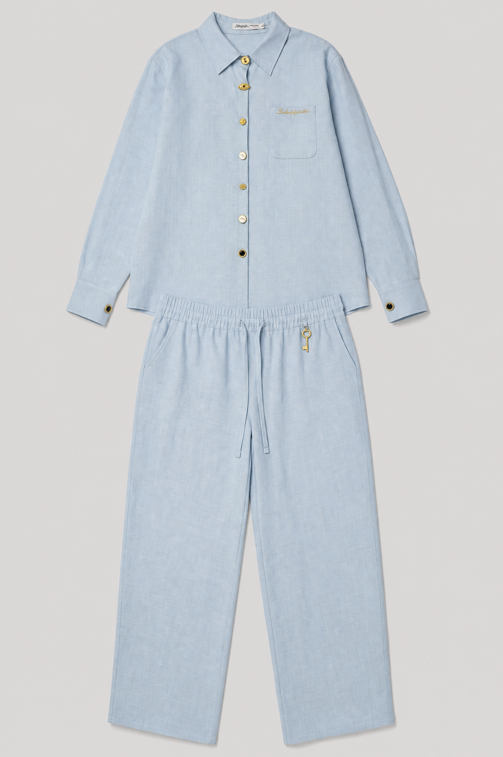 Suri Linen Set - Baby Blue - 3