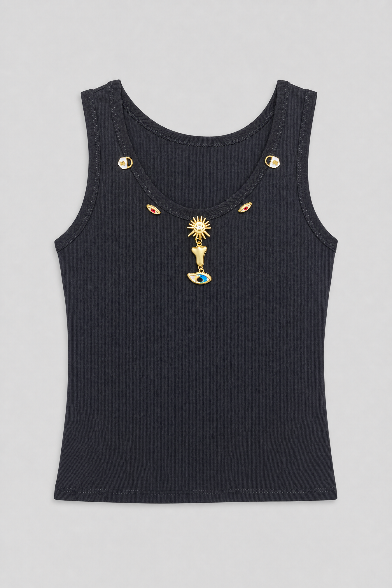 Talisman Charm Tank - Black - 1