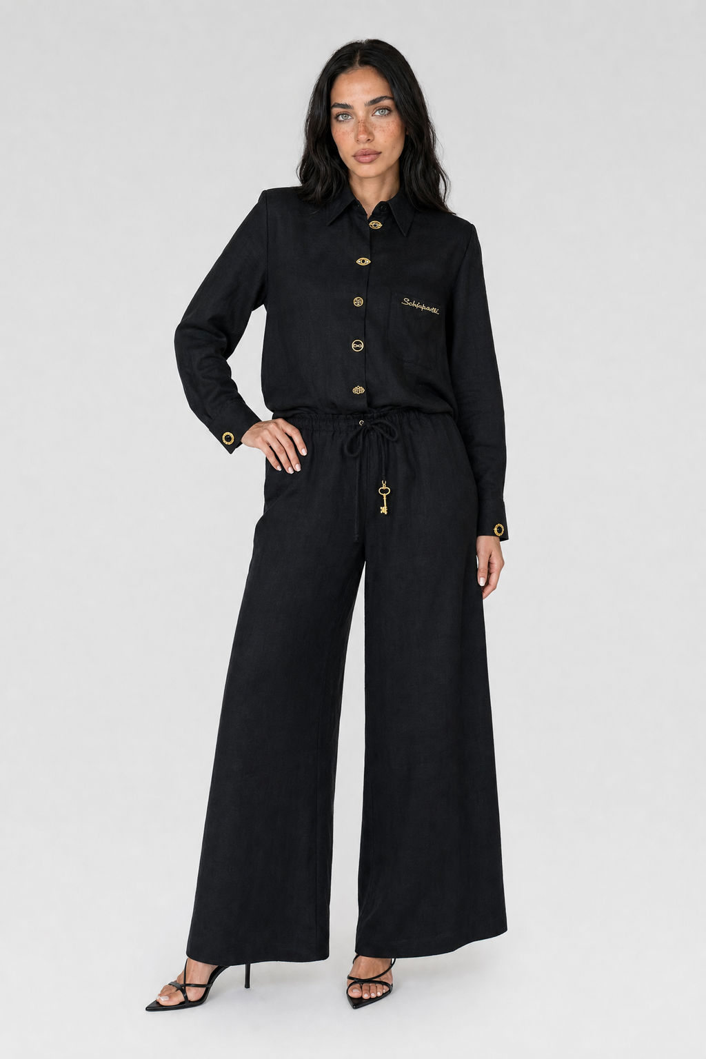 Suri Linen Set - Black - 1