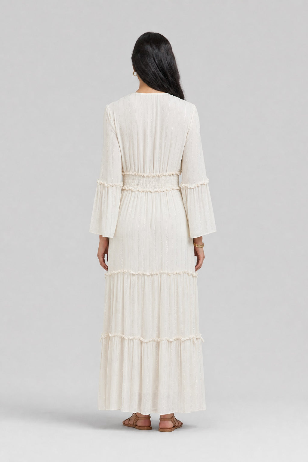 Clover Crochet-Panel Tiered Maxi Dress - 3