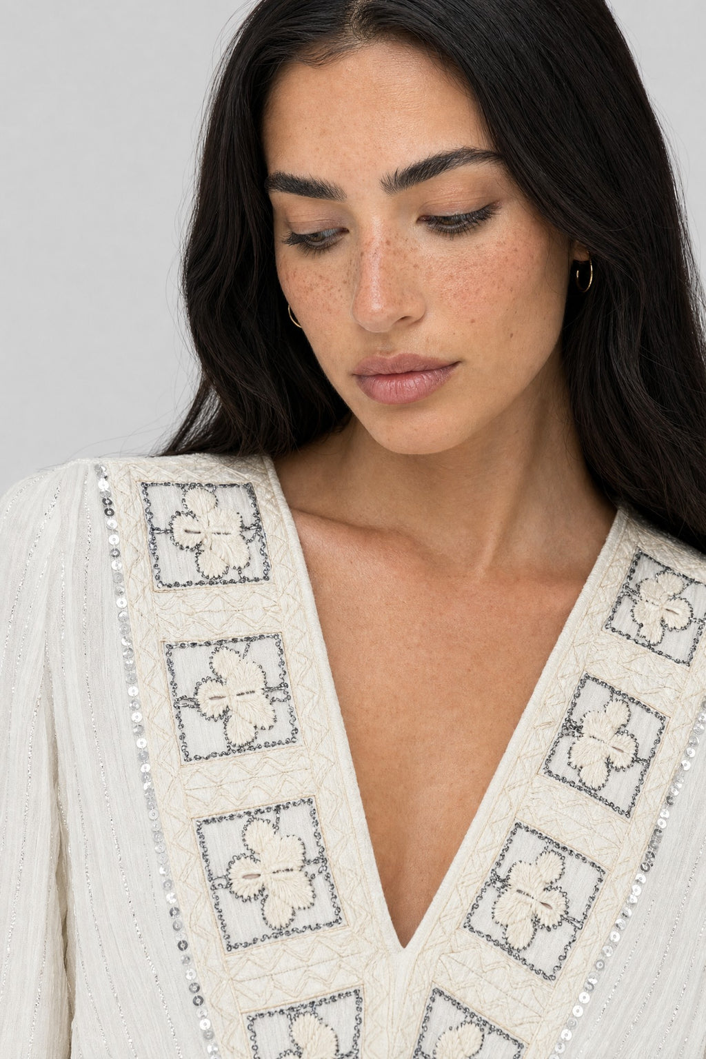 Clover Crochet-Panel Tiered Maxi Dress - 5