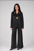 Noor Black Satin Set