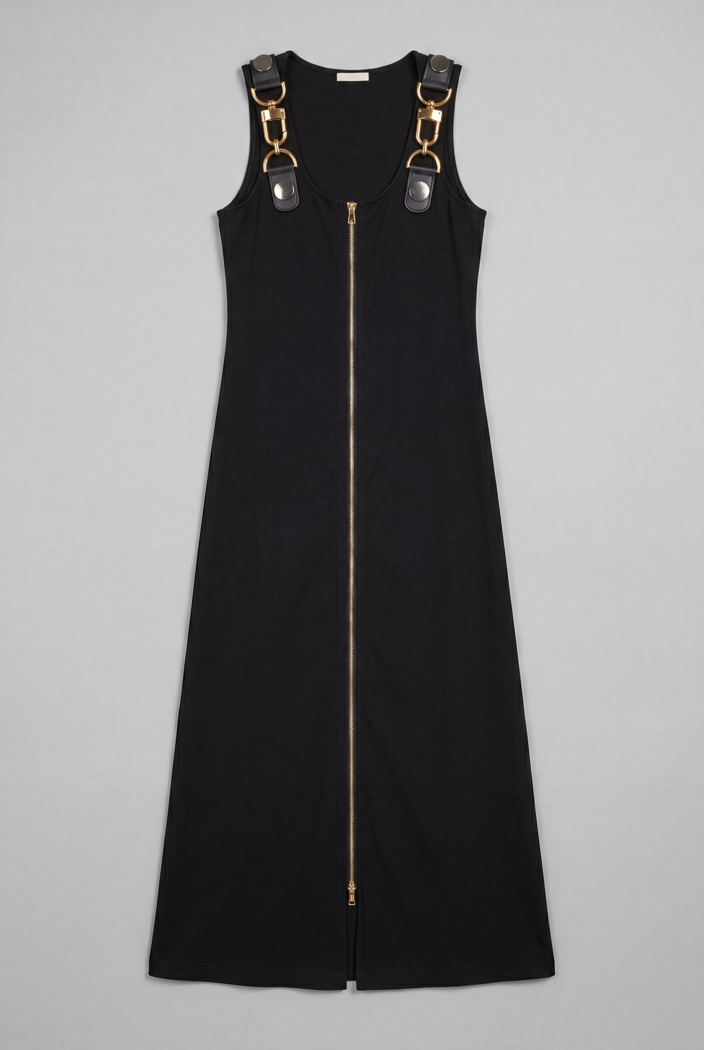 Viscose-Blend Midi Dress - Black - 4