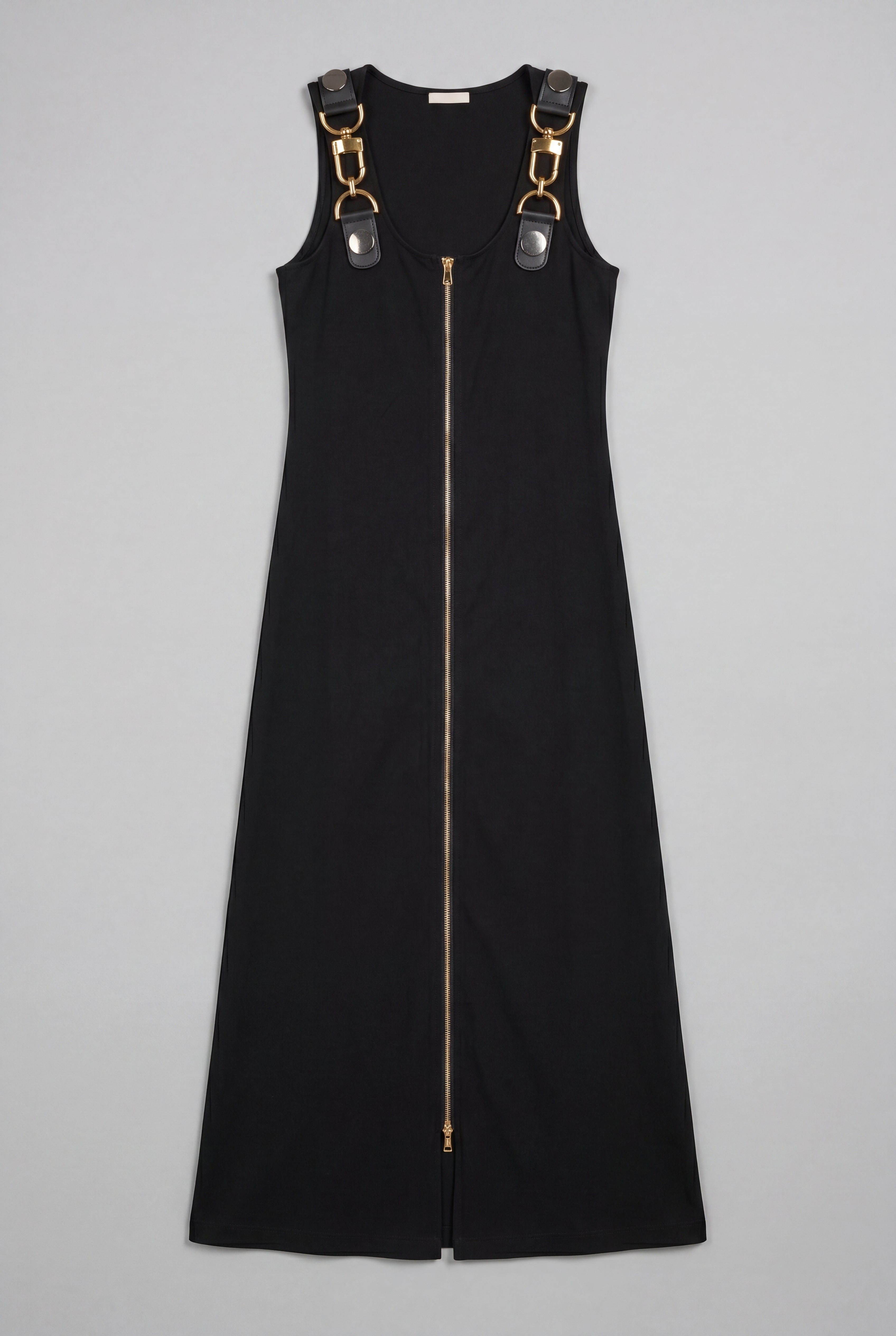 Viscose-Blend Midi Dress - Black - 4