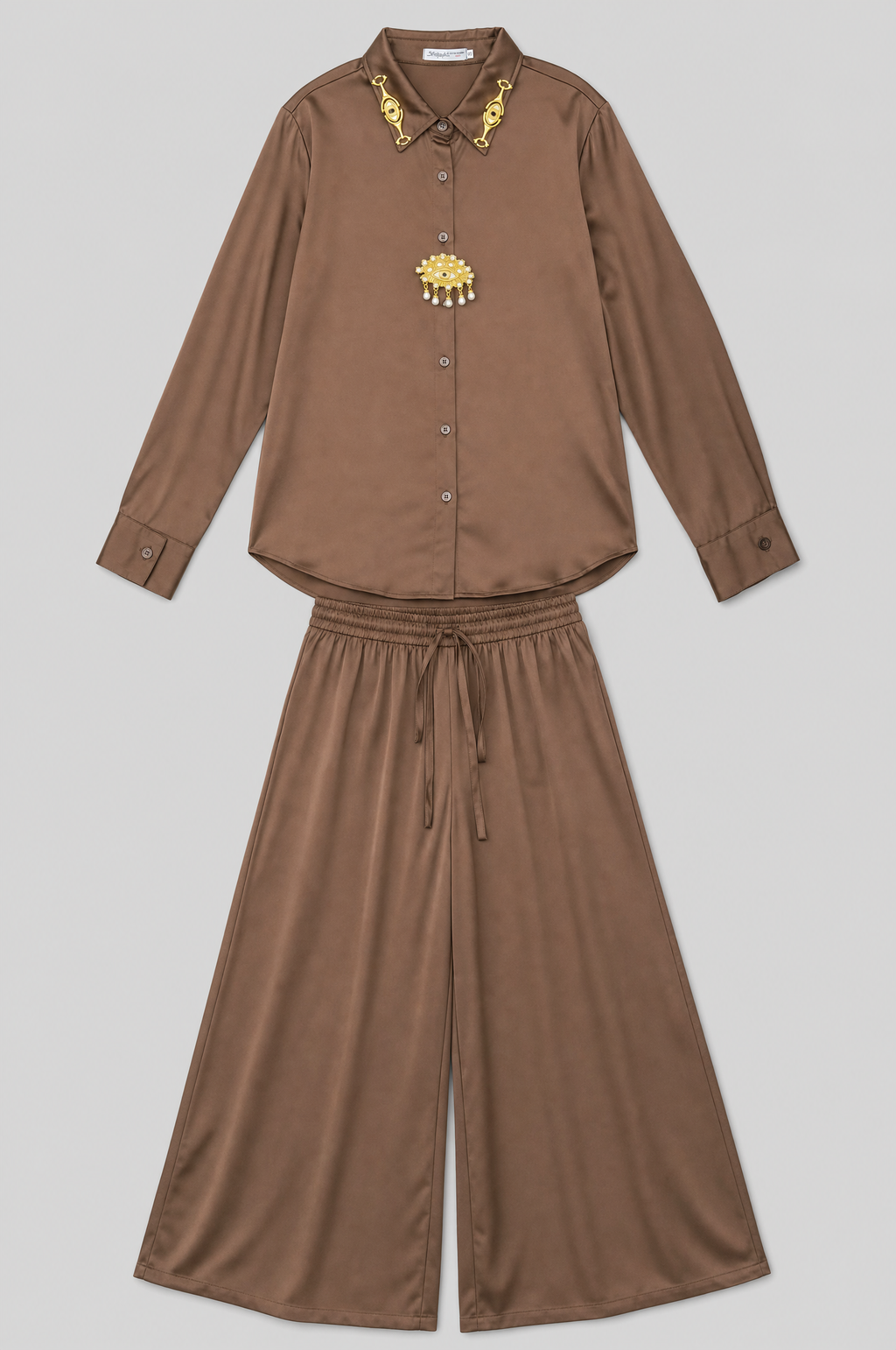 Noor Black Satin Set