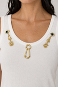 Sunburst Charm Tank - White - 5